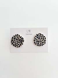 Paire de boucles d'oreilles céramique GALA riz noir