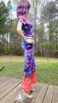 Image 2 of Solar Flare Crop Top and Leggings