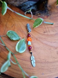 Image 3 of Feather Dangle with Carnelian 