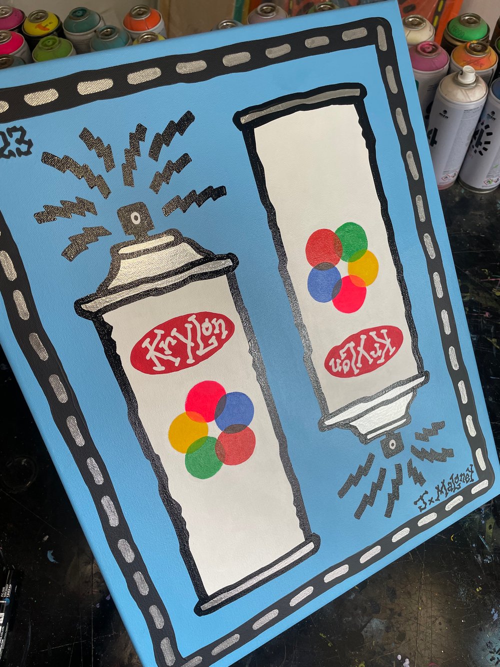 Original Vintage Krylon Spray Can Painting!