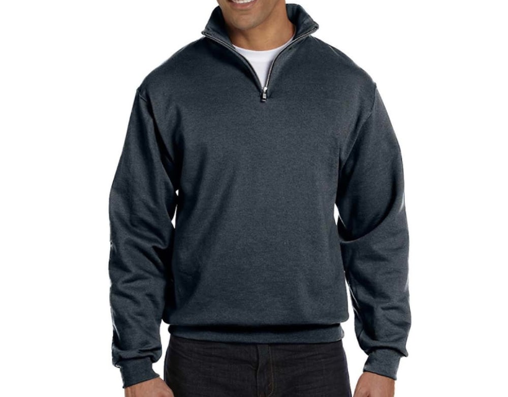 Image of Embroidered 1/4 Zip Sweatshirt