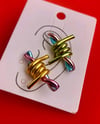 BARBED WIRE STUD EARRINGS - ALL COLOURS