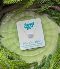 Blue Lace Agate, 14k gold filled chain - w/ extender chain