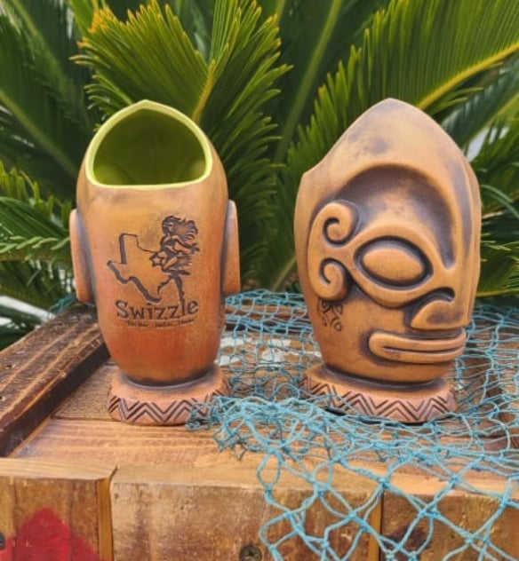 Image of (Brown Glaze) Swizzle Dallas, Tx L.E. Mananui Mug