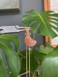 Image 6 of Gold Sunstone Moon Crystal Necklace
