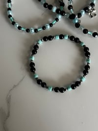 Image 8 of Mint and Black | Midnight Glitz Tumbler Bracelet Stack