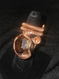 Image 2 of Adjustable Red Garnet Ring #1 Nigeria