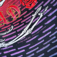 Image 4 of Vintage 1992 Grateful Dead Spiraling Skeletons All Over Print T-Shirt XL Swirl