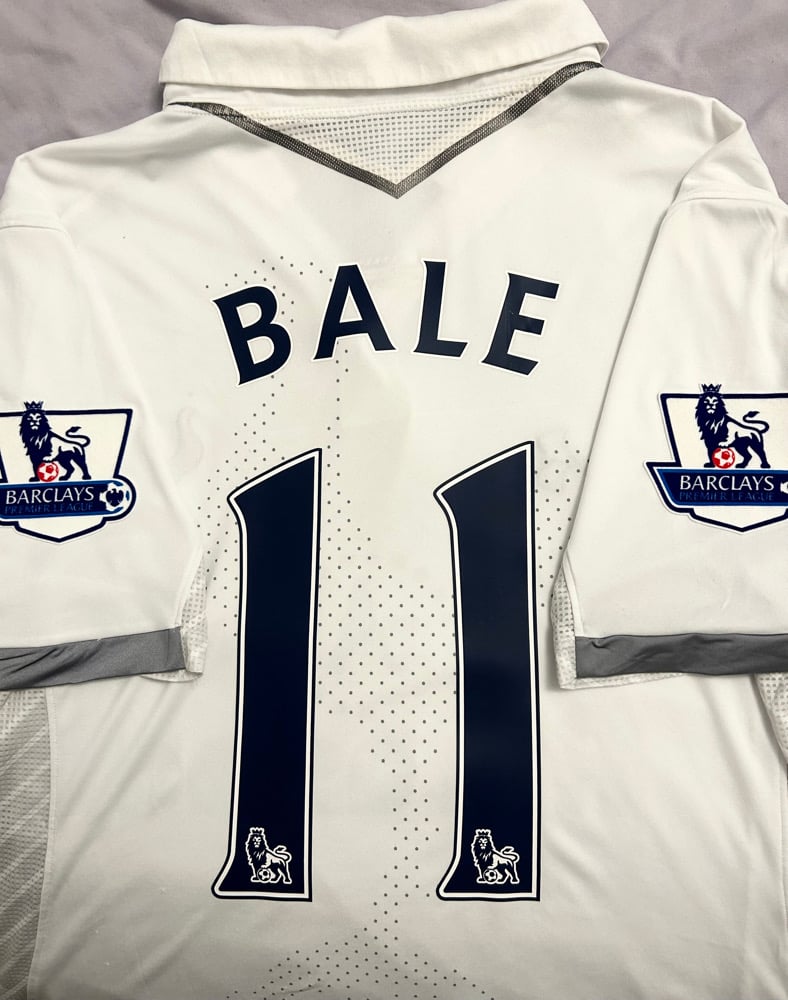 Image of Tottenham Hotspur “BALE 11” 2012/13 Home Shirt + PL patches  (XL)