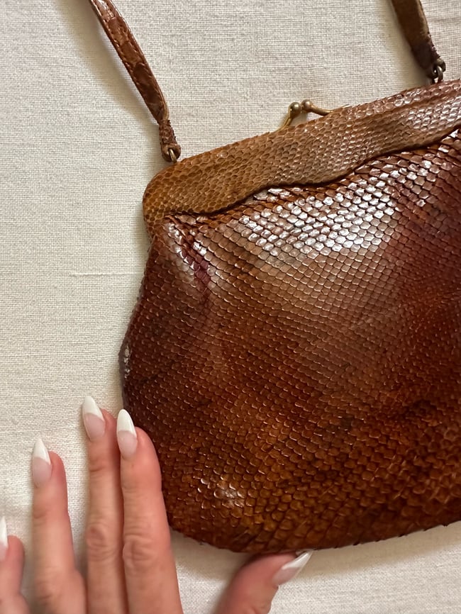1960s snakeskin hardbag