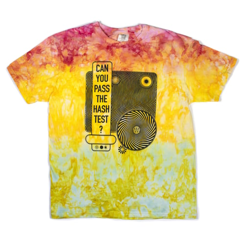 Image of 'CAN YOU PASS THE TEST' Dyed Tee & Moodmat