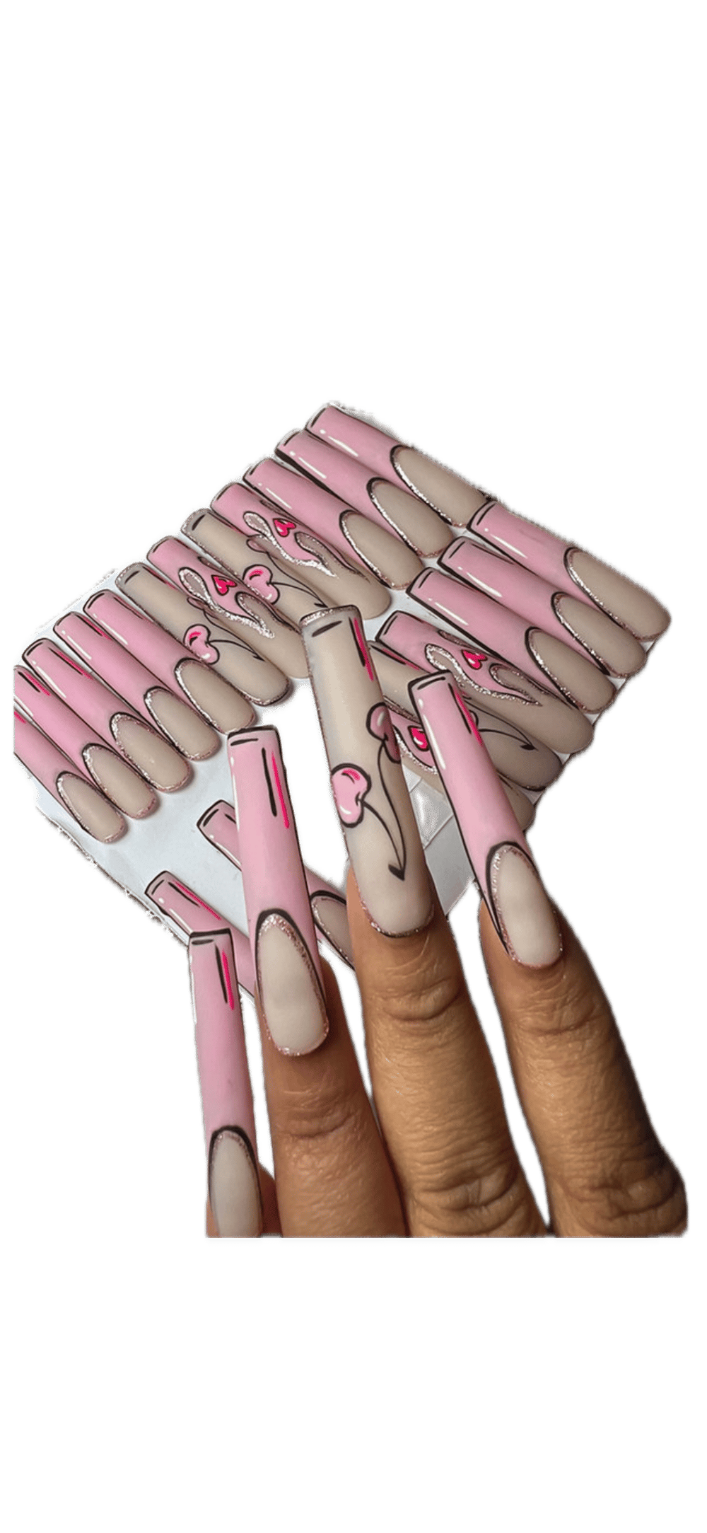 Image of Pick a 20 piece Pop art press on nail set option 1-4