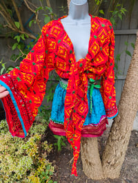 Image 3 of Embroidered Stevie -Pillar box Red