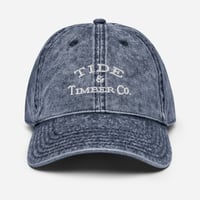 Image 1 of Tide & Timber Co. Vintage Blue Cotton Twill Cap