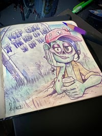 Image 1 of keep going if the dead can rise so can you (original sketch)
