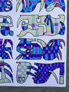 Blue Purple Stickers