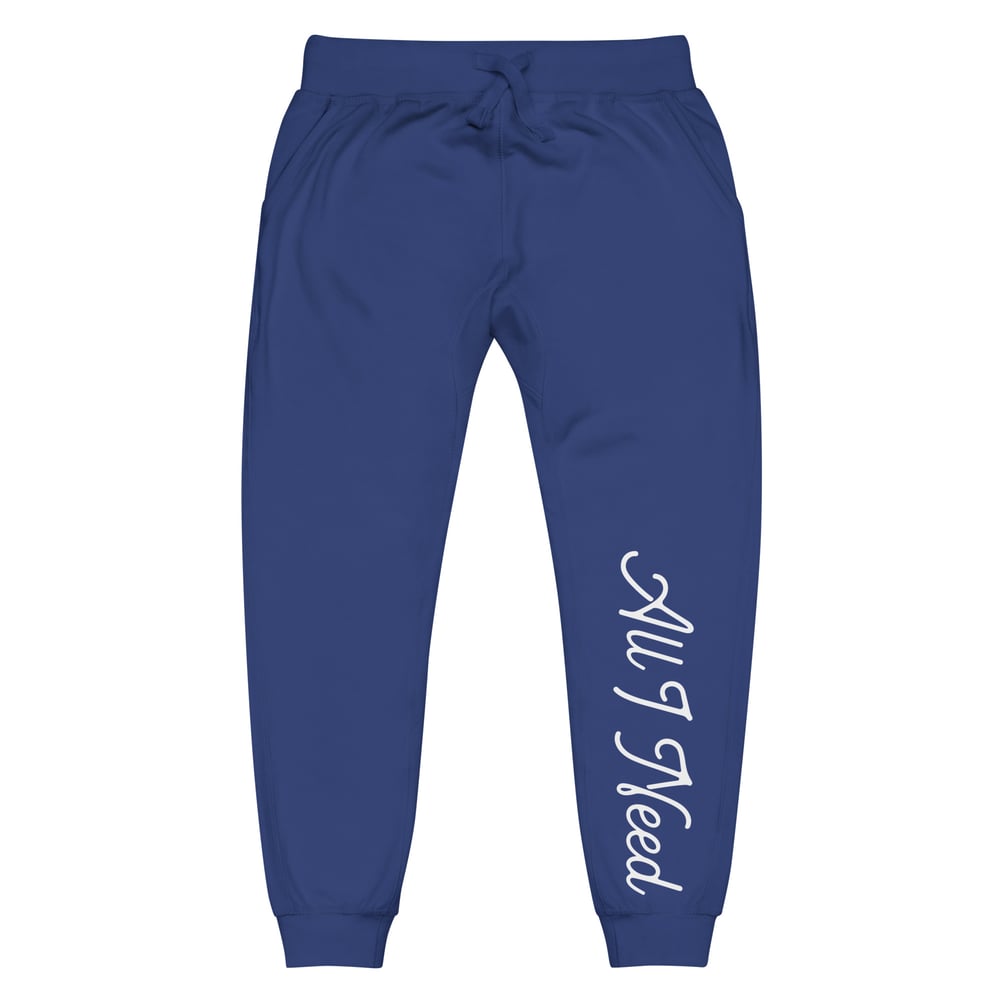 Script white logo Unisex fleece sweatpants