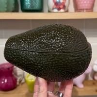 Image 2 of lime + basil scented avocado candle