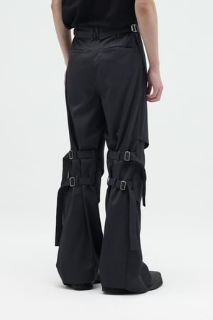 Image of EQUALNEAR - Armor Flared Pants (Grey)