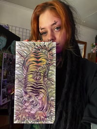 Image 3 of Mercury the Tiger Original Oil Painting 