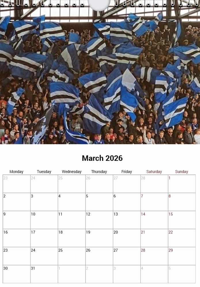 BLUE ACTION 2026 CALENDAR