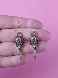 Image 2 of Crow Skull Dangles - SKU 594
