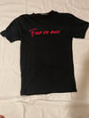 Fear no man signature black and red tee shirt