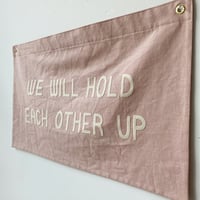 Image 3 of WE WILL Flag - mauve