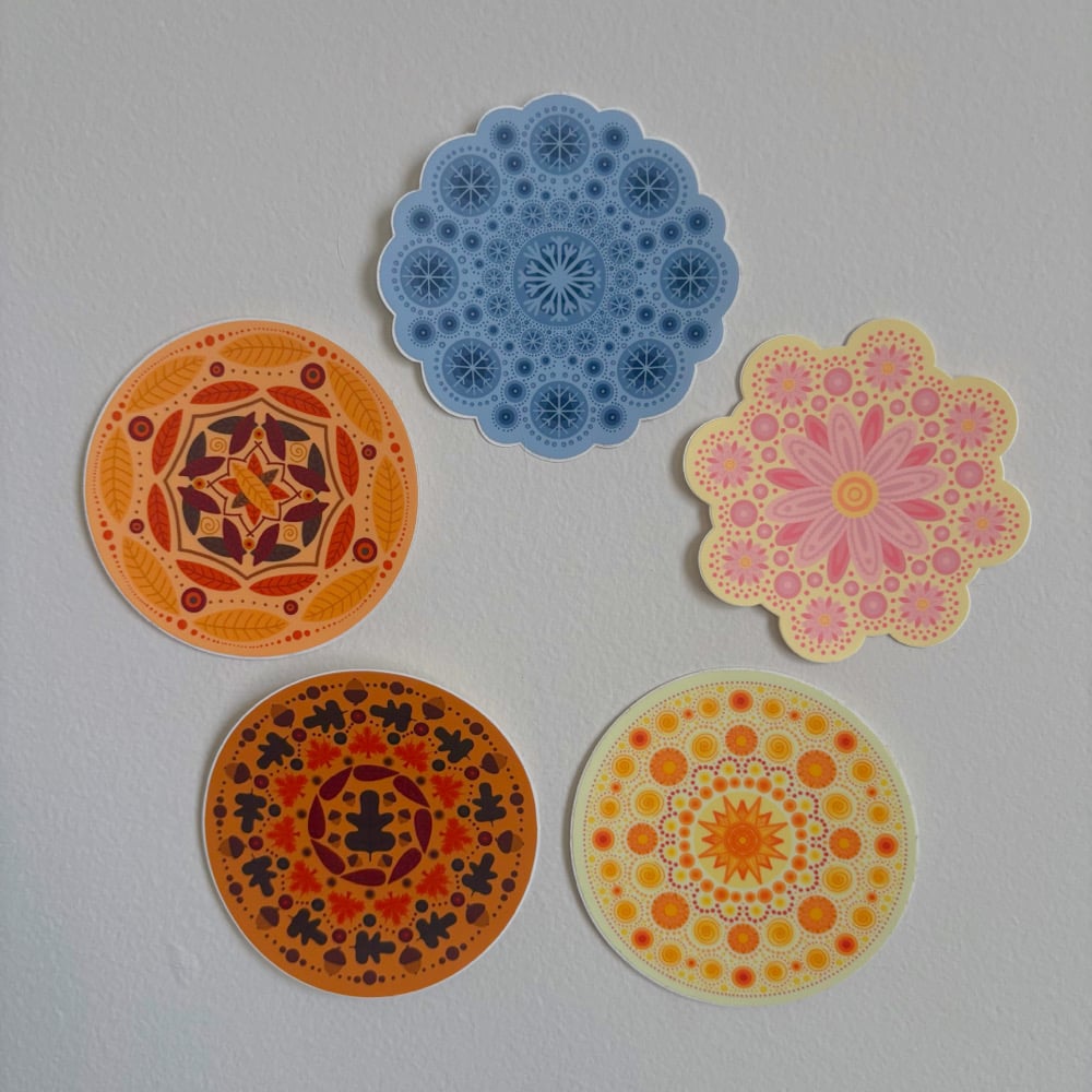 Image of seasonal mandala stickers