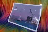 Image 2 of Crane Crove Gouache Postcard 