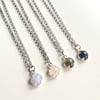 Silver Gemstone Necklaces 