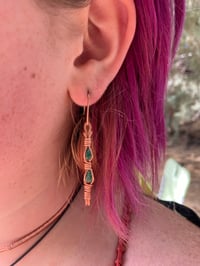 Image 3 of Malachite choker & Earrings set 