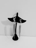Silver YSL Fashion Earrings 
