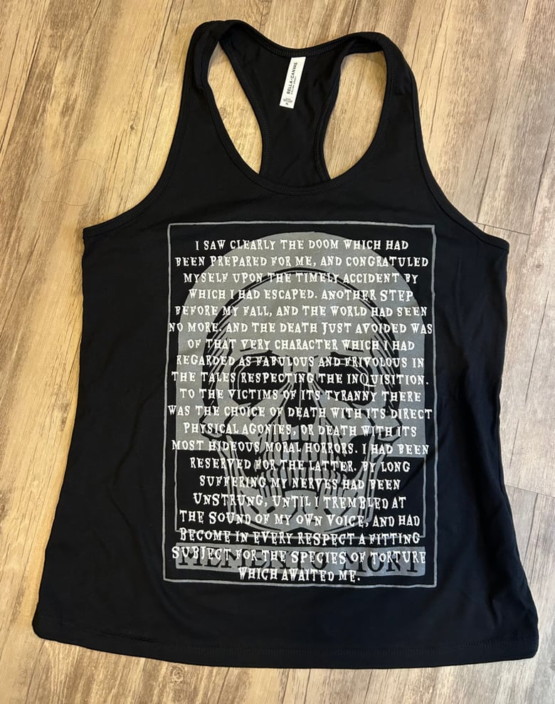 Image of Wednesday Addams Poe Skull Tank Top