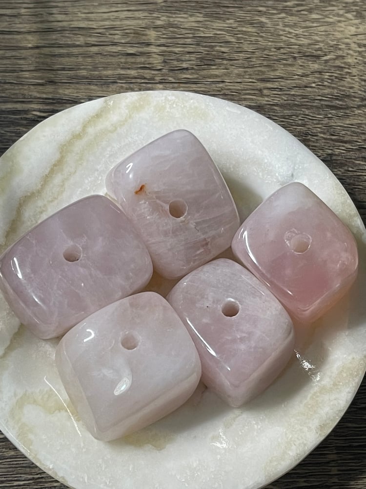 Image of Rose quartz tumble incense holder 