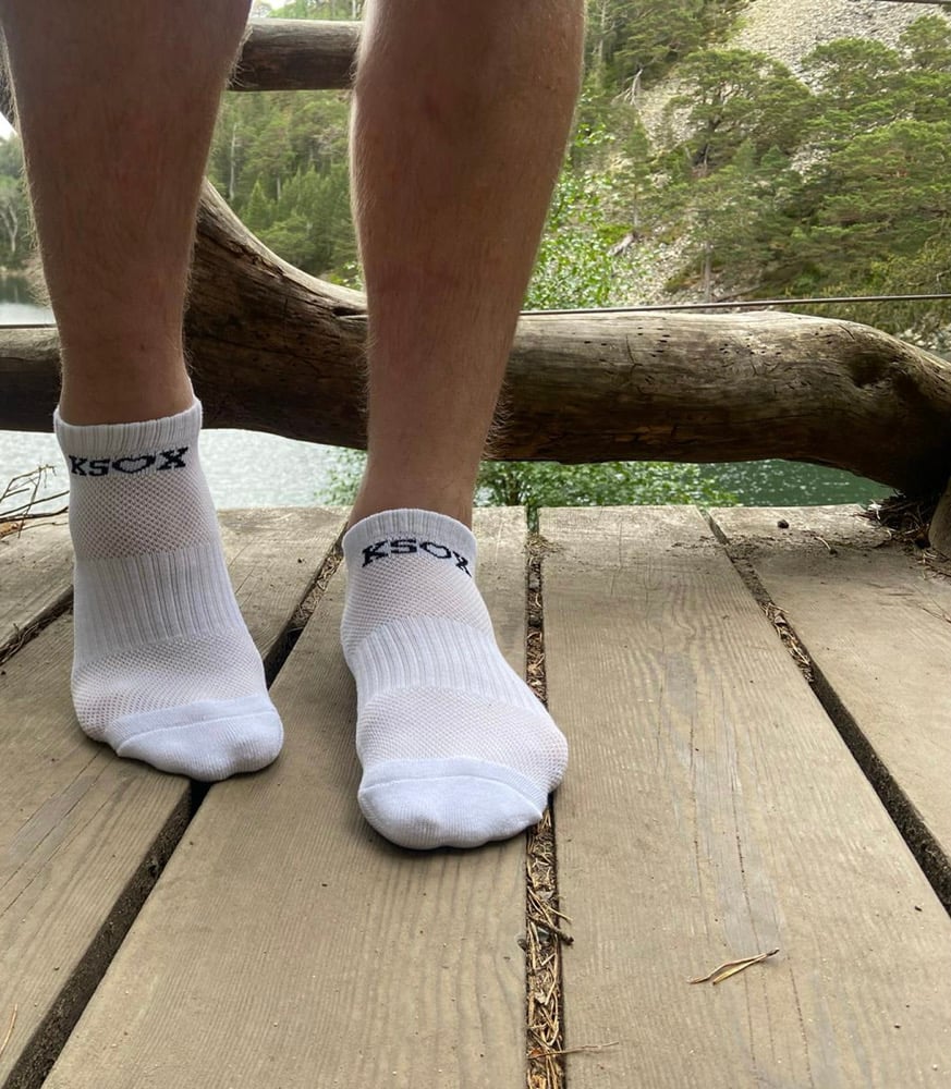 Image of White Trainer Grip Socks