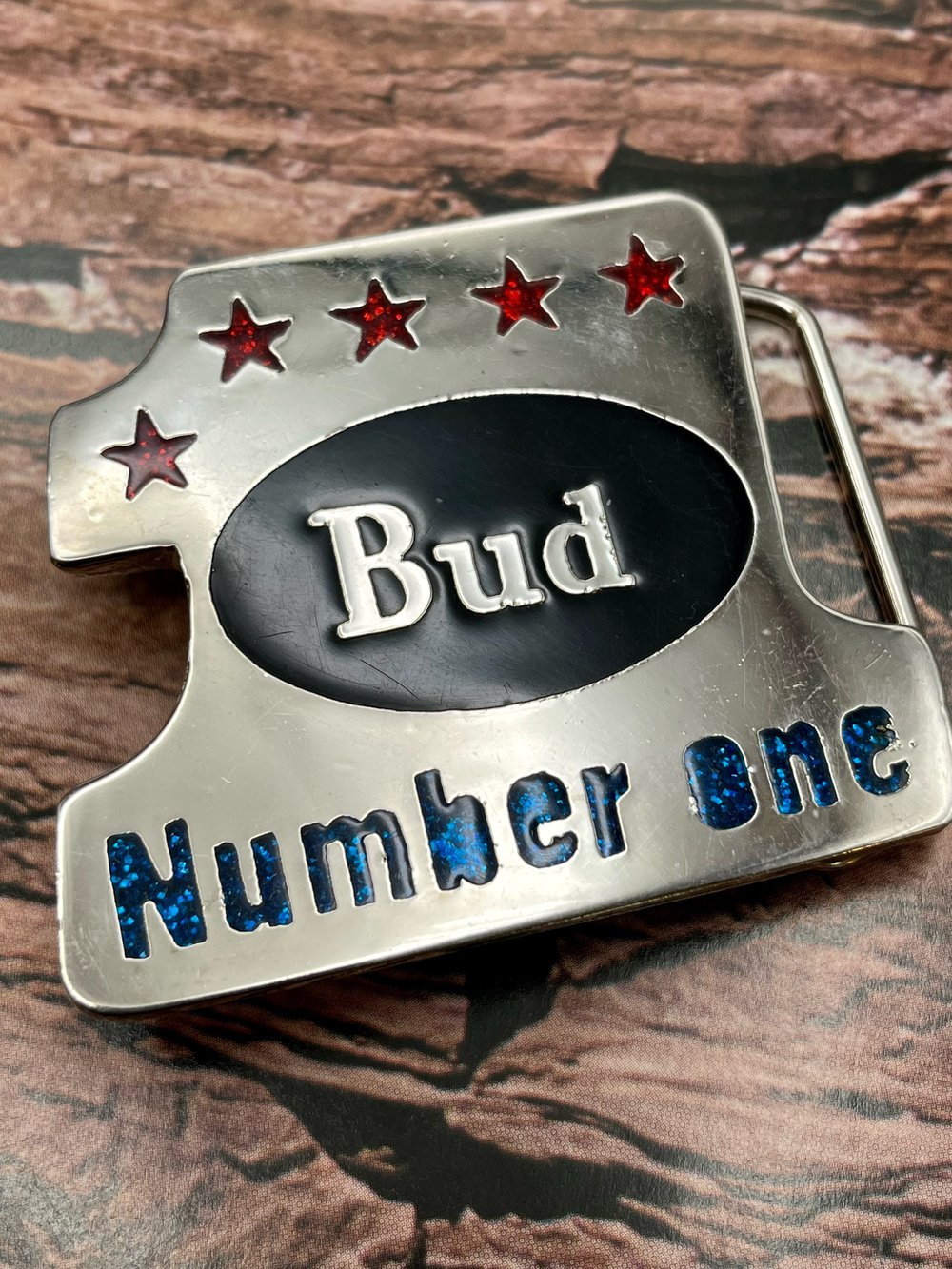 Vintage Bud #1 Belt Buckle