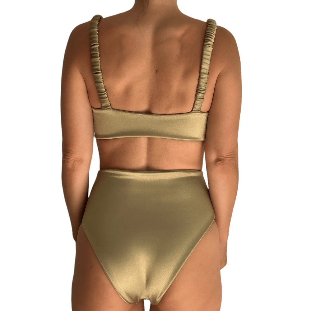 AMALFI || Knot bikini TOP GRN