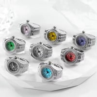 Image 2 of New Ring Watch Hot Selling Creative Circular Dial Alloy Shell Finger Couple Men And Women