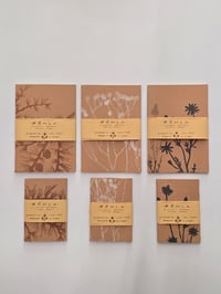 Image 1 of Notebook recycled kraft paper • A5 A6 linocut print
