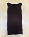 black MEDIUM deadstock cotton early 2000's raw edge Kate Moss tank dress