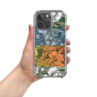 Image 1 of Art Nouveau Inspired Colorful Quartet Boho Hippie Floral Sketch Clear Case for iPhone®