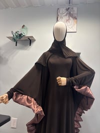 Image 1 of Satin ruffled kaftan