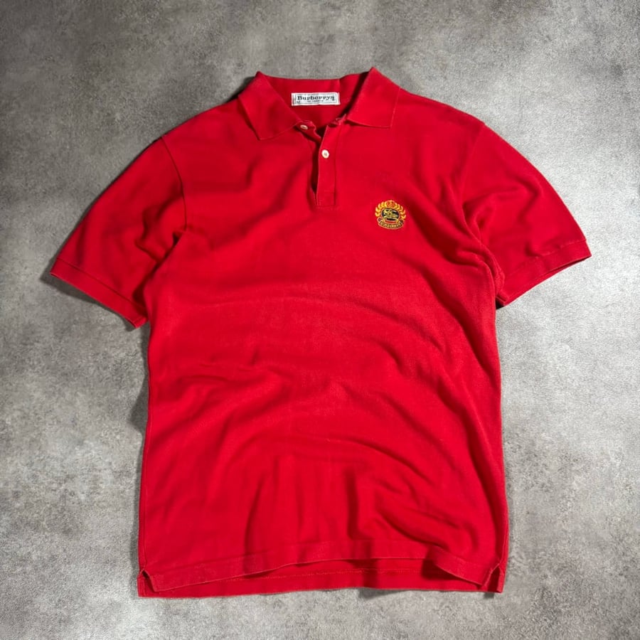 Image of 1980s Burberry Polo Shirt, Size Medium