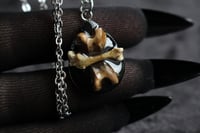 Image 3 of dead good tea stained bone pendant 