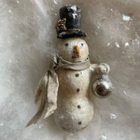 Image 1 of Spun Cotton Snowman, Ornament 2