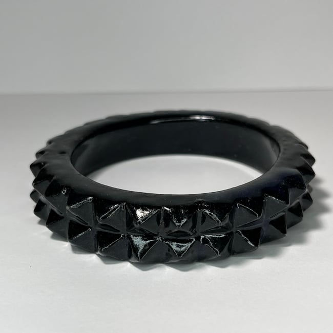 Black Studded Bracelet - 8.35 in Inner Diameter