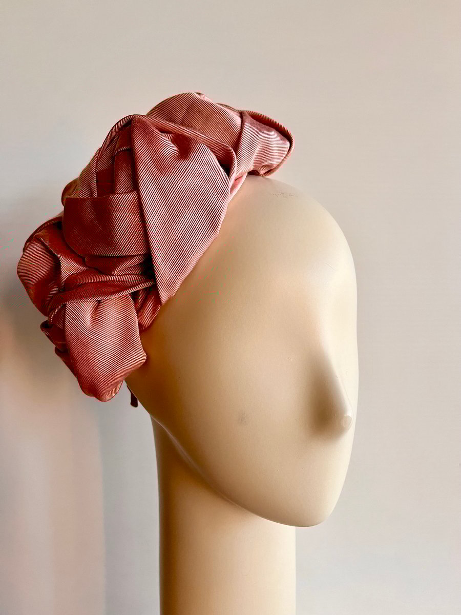 dusty pink headpiece