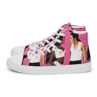 Image 1 of Icons Women’s high top canvas shoes hot pink
