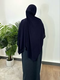 Image 1 of navy jersey hijāb